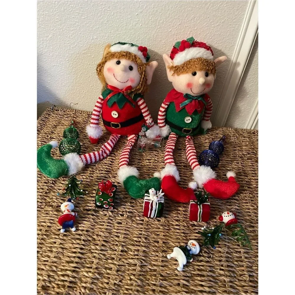 Elf Darling Christmas Shelf Sitters & Glass Blown Christmas Tree Ornaments